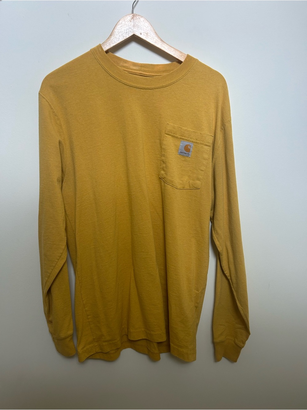 Carhartt Men's Long Sleeve Pocket Tee in Golden Yellow